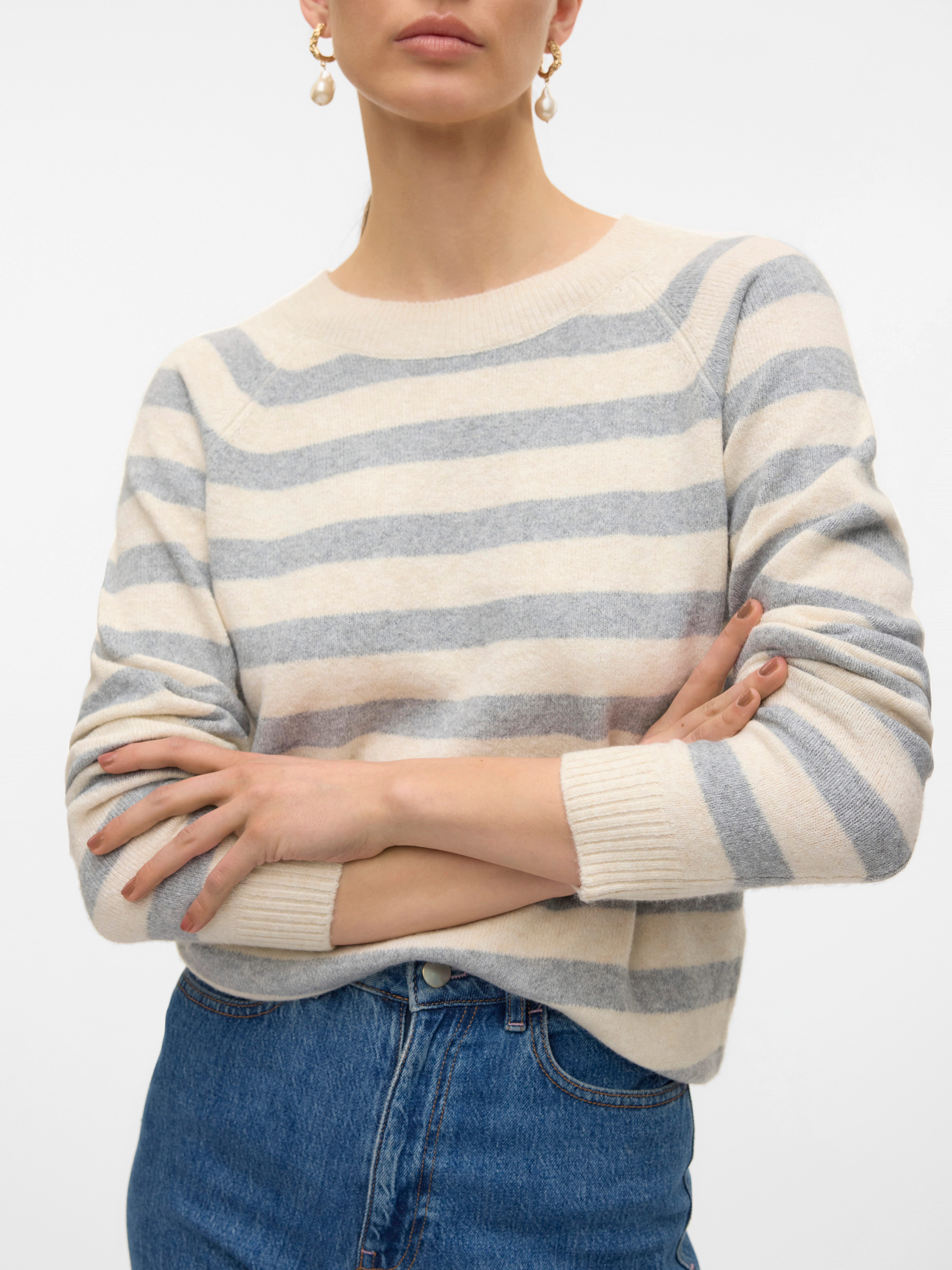Vero Moda Rundhalspullover "VMDOFFY LS O-NECK BLOUSE GA NOOS" günstig online kaufen