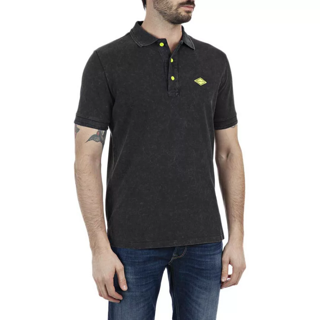 Replay Kurzarm Polo Shirt L Charcoal günstig online kaufen