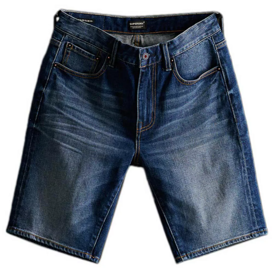 Superdry 3 Tyler Slim Jeans-shorts 30 Sixways Mid Blue günstig online kaufen