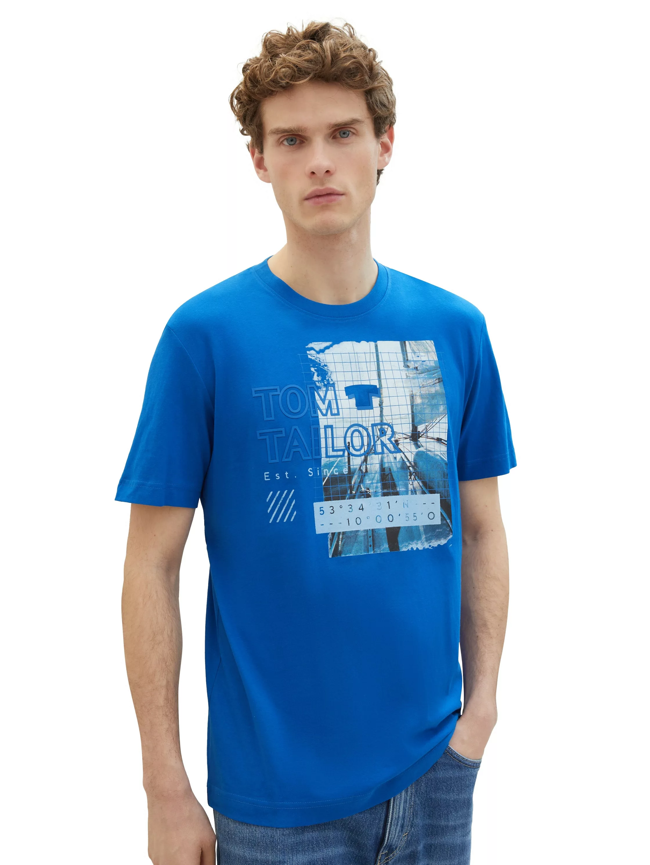 TOM TAILOR Print-Shirt, aus atmungsaktiver weicher Baumwolle günstig online kaufen