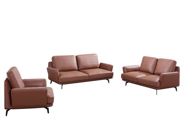 Xlmoebel Sofa Modernes Ledersofa Set mit einem 3-Sitzer und einem 2-Sitzer, günstig online kaufen