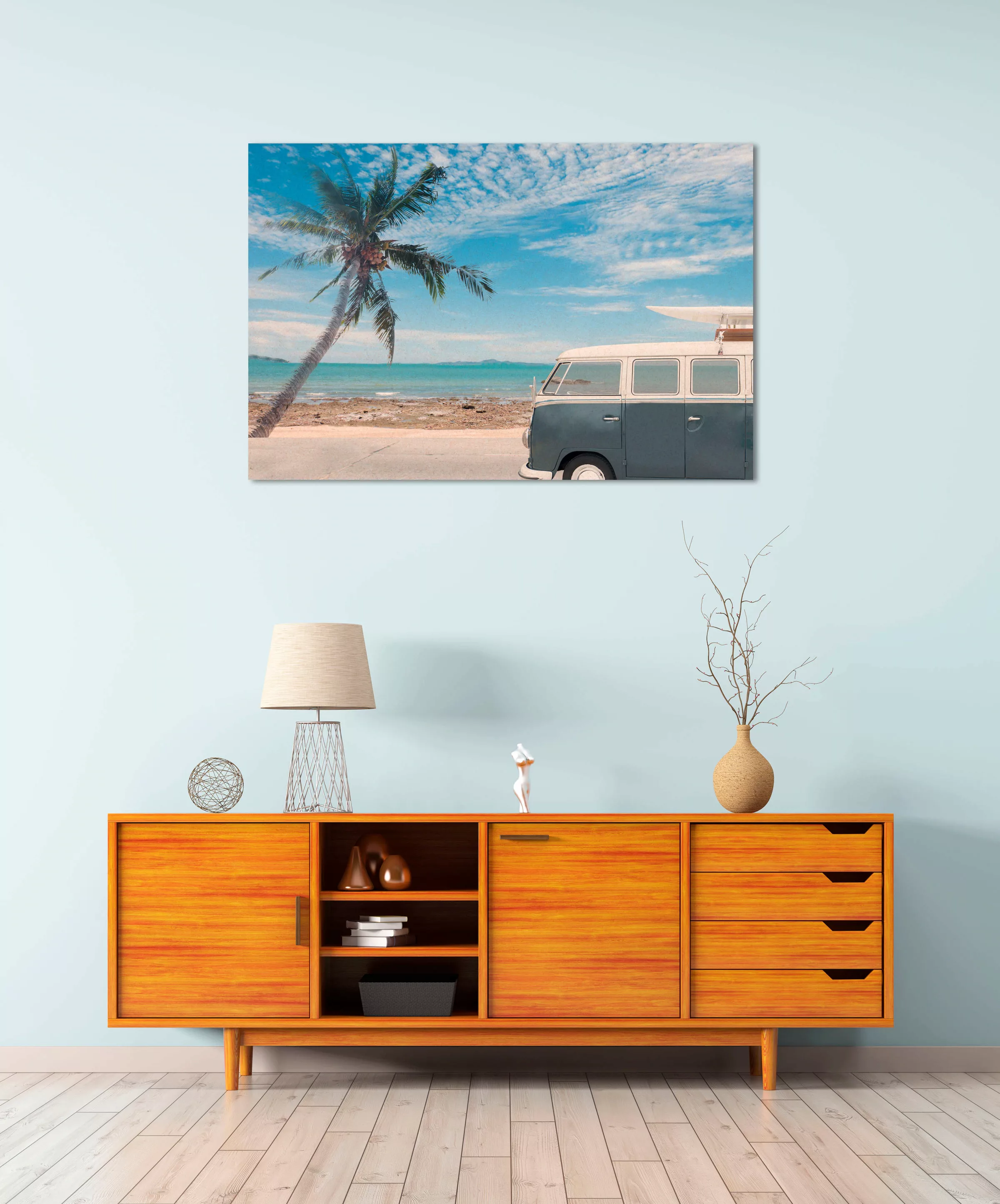 queence Acrylglasbild "Endra", Strand-Italien-Spanien-Strand-Himmel-Meer-Me günstig online kaufen
