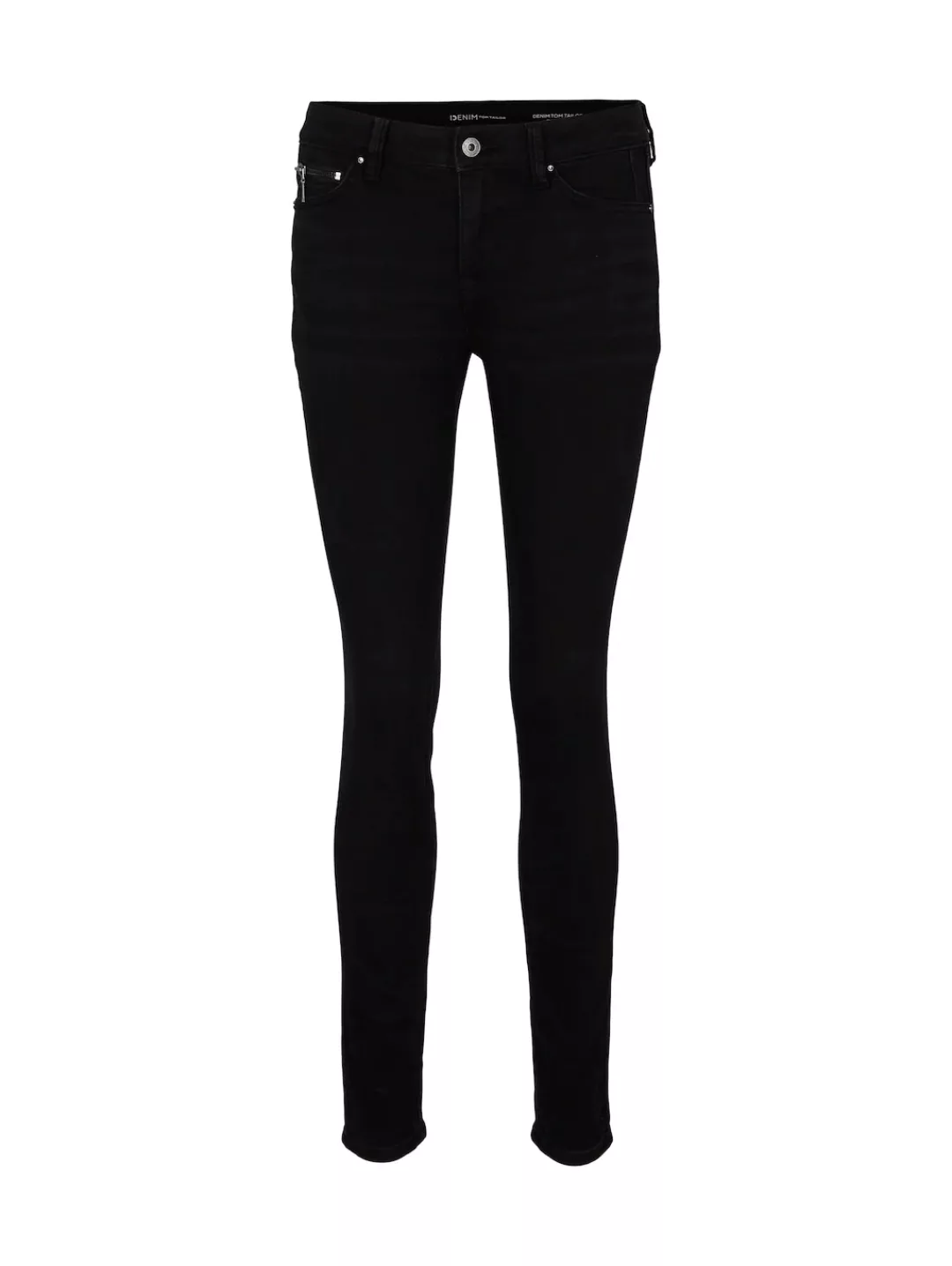 Tom Tailor Denim Damen Jeans JONA - Extra Skinny Fit - Schwarz - Clean Dark günstig online kaufen