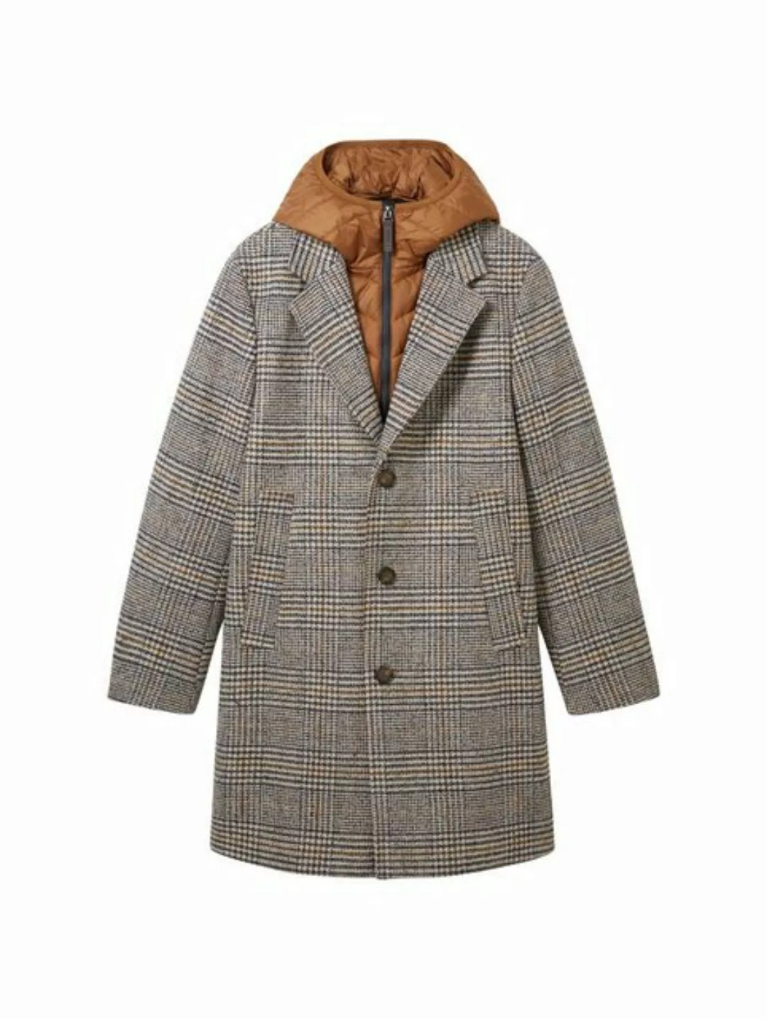 TOM TAILOR Wollmantel wool coat 2 in 1 wit günstig online kaufen