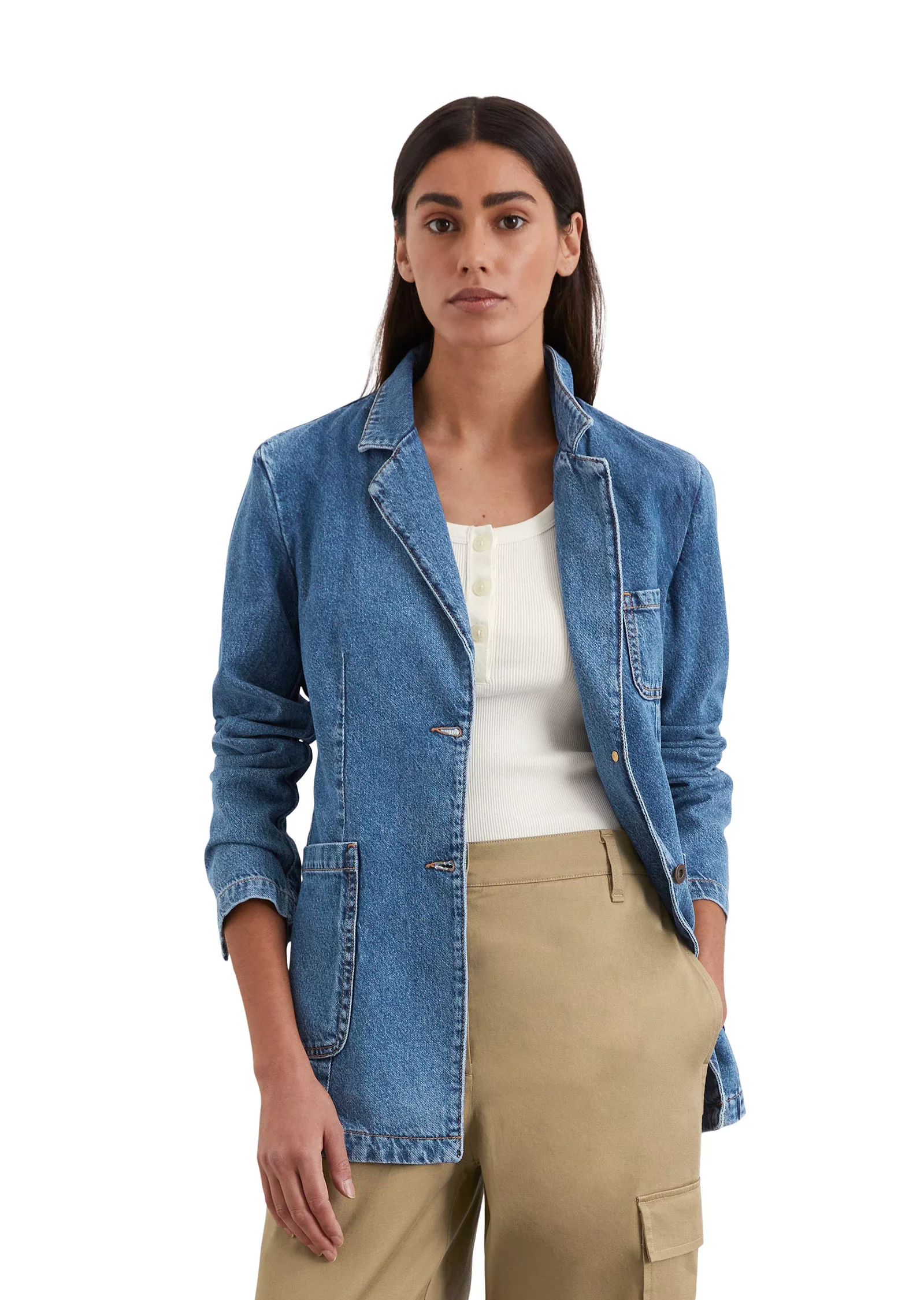 Marc OPolo Jeansjacke "aus Lyocell-Baumwolle-Mix", ohne Kapuze günstig online kaufen