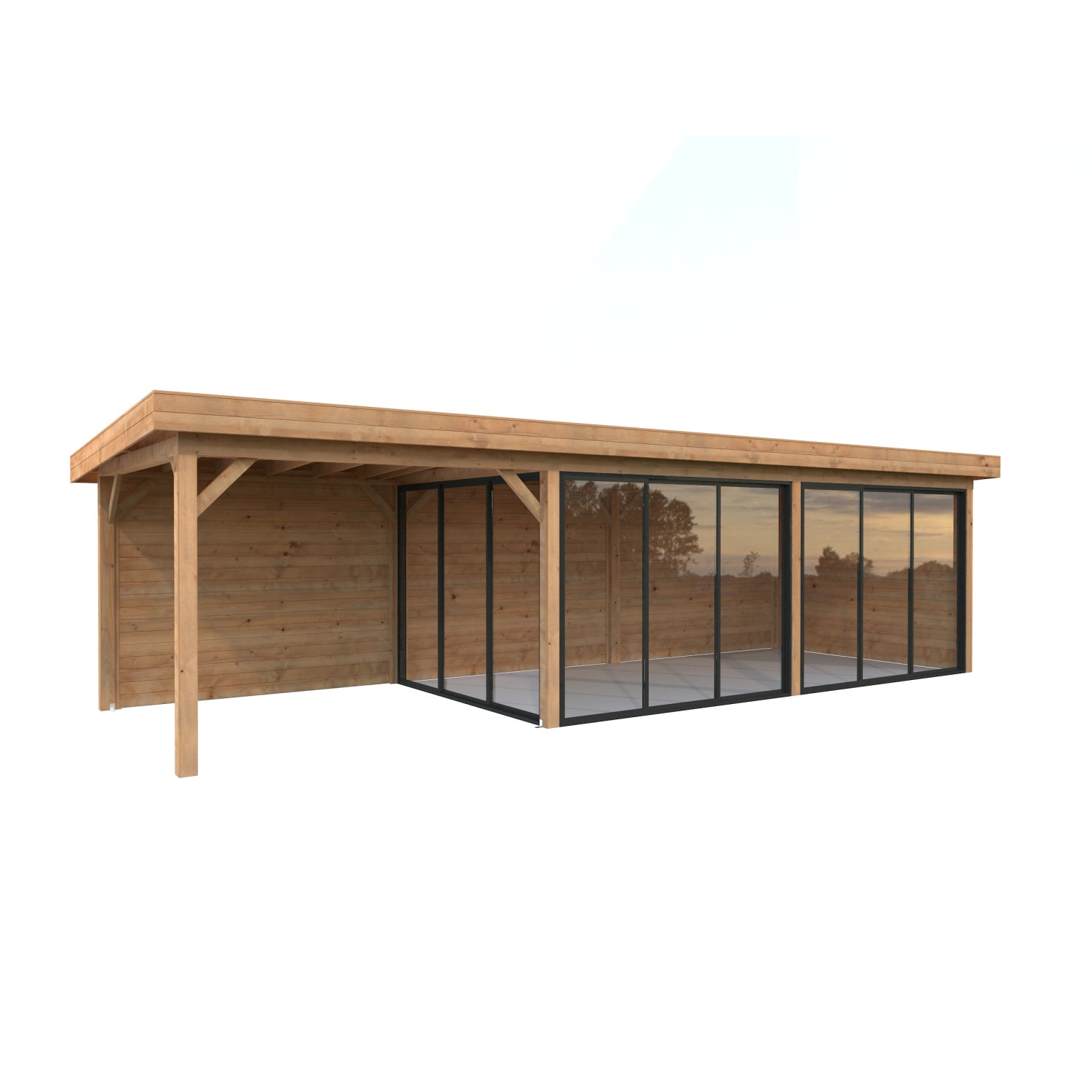 Palmako Pavillon Lenna Set 417 Slide Braun Tauchgrundiert 876 cm x 300 cm F günstig online kaufen