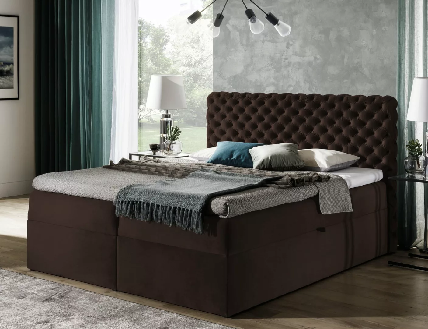 Schlaffabrik Boxspringbett CHESTERFIELD (Jasmine 29), inkl. Matratze, Toppe günstig online kaufen