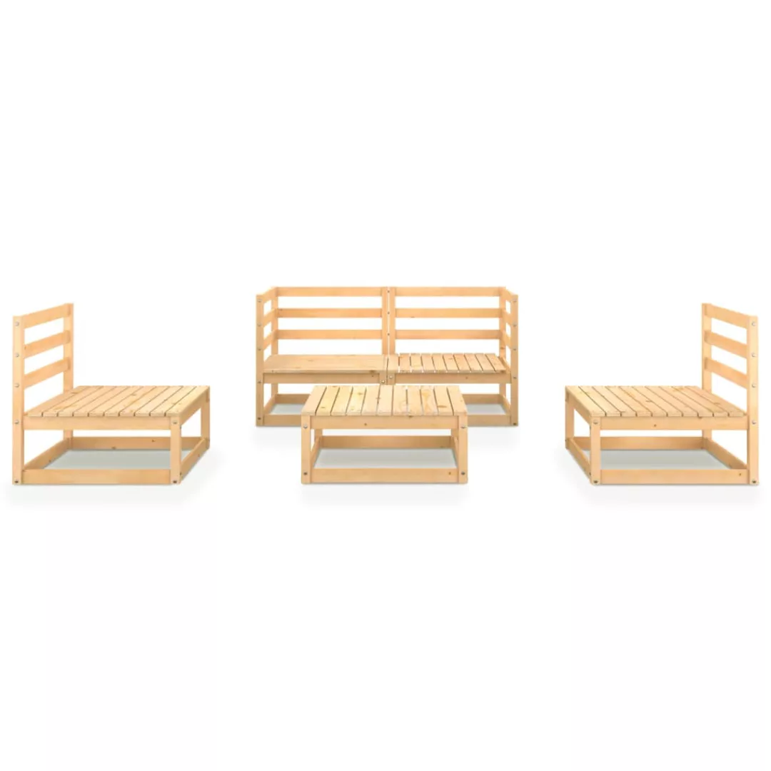 5-tlg. Garten-lounge-set Massivholz Kiefer günstig online kaufen