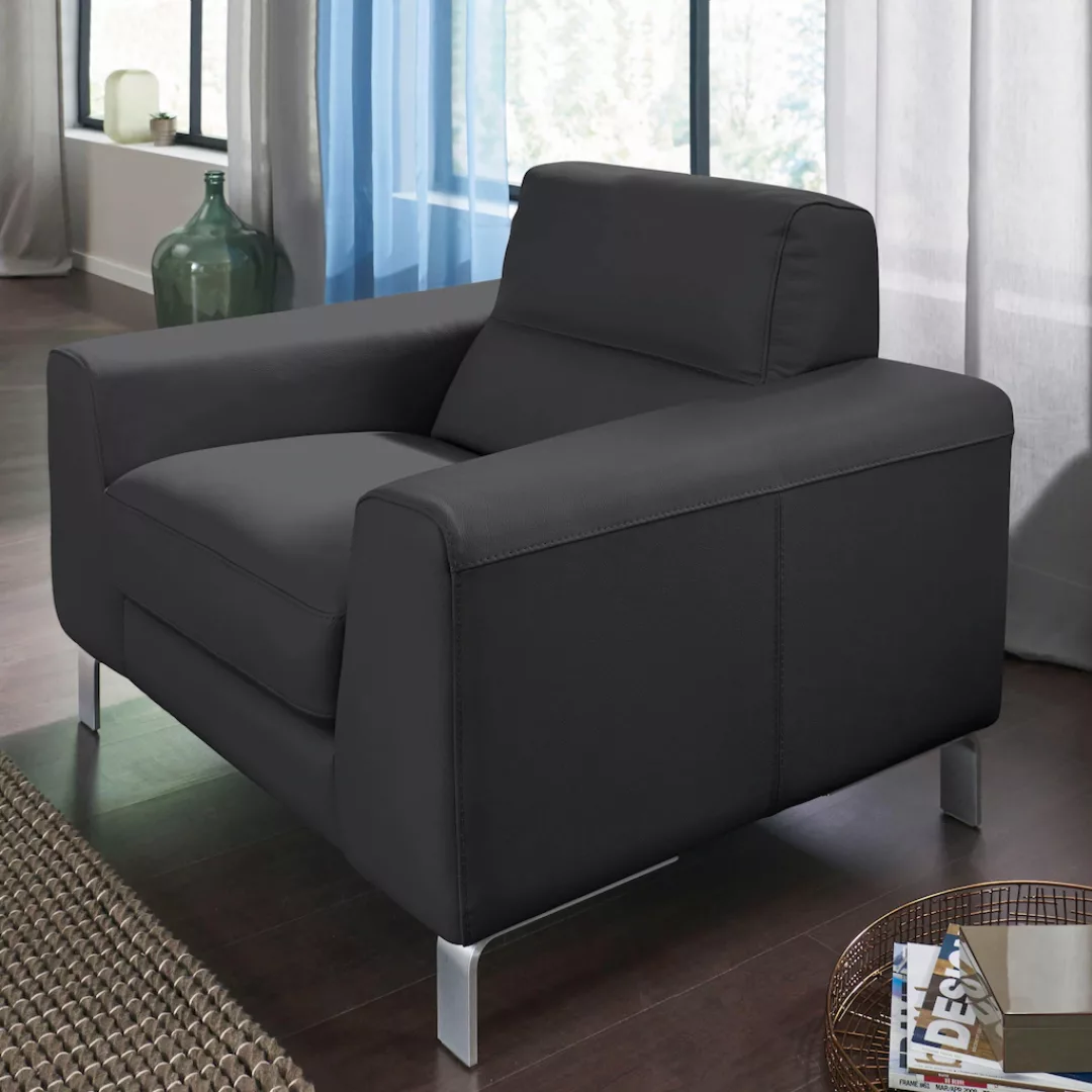 CALIA ITALIA Sessel "Simon Loungesessel, Designsessel", in zwei Lederqualit günstig online kaufen