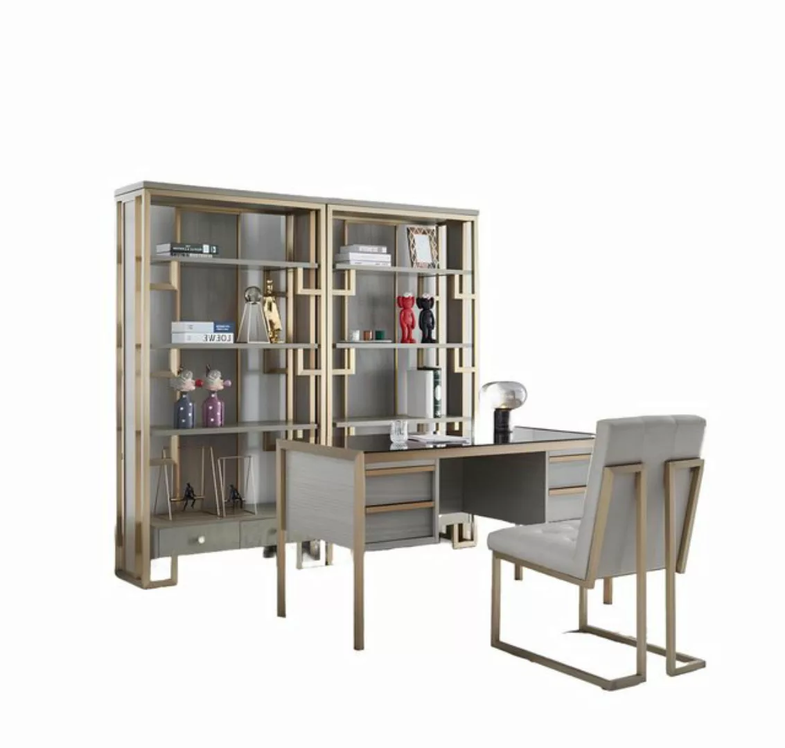 Xlmoebel Vitrine Exklusives Designer Büromöbel Set mit Tisch, Stuhl und Vit günstig online kaufen