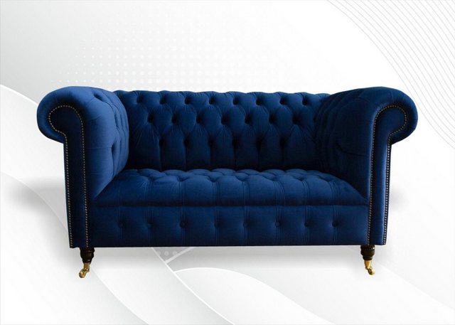 Xlmoebel Sofa Traditionelles Stoffsofa - Chesterfield-Samtsofa 2-Sitzer Neu günstig online kaufen