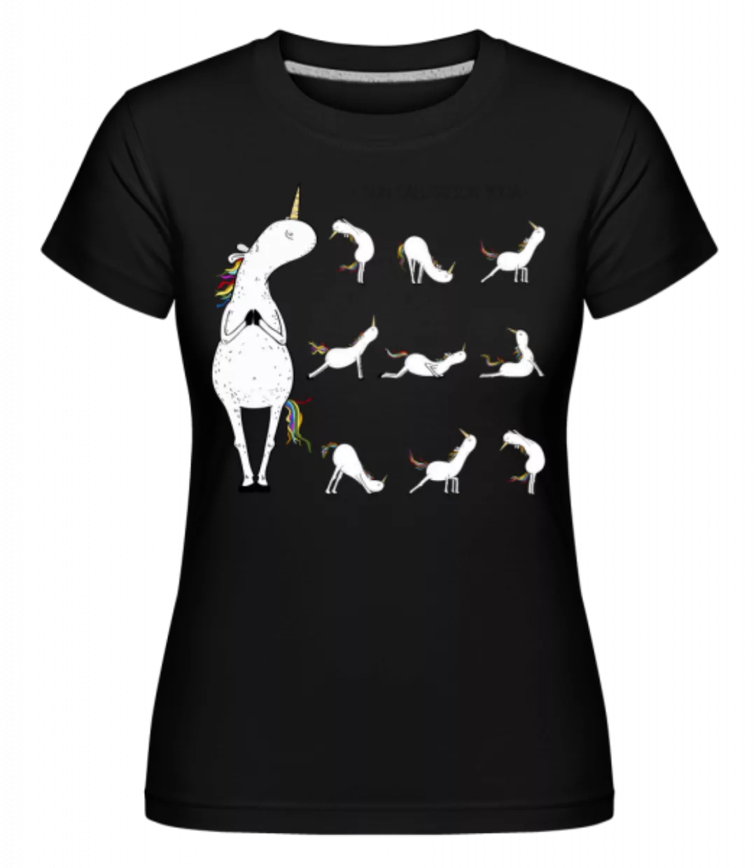 Yoga Einhorn Figuren Sonnengruß · Shirtinator Frauen T-Shirt günstig online kaufen