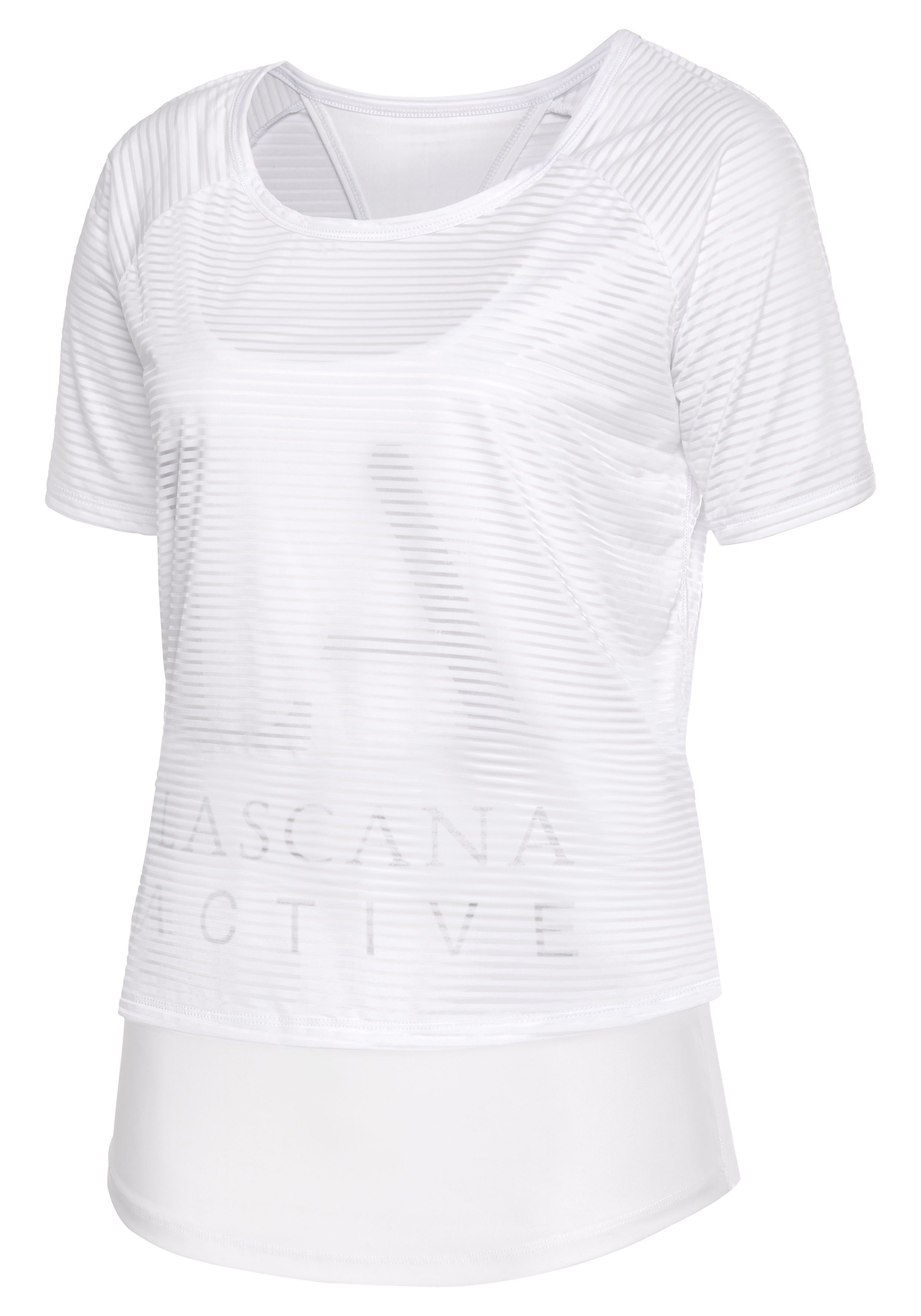 LASCANA ACTIVE Funktionsshirt, 2 in 1 T-Shirt im Layer-Design günstig online kaufen