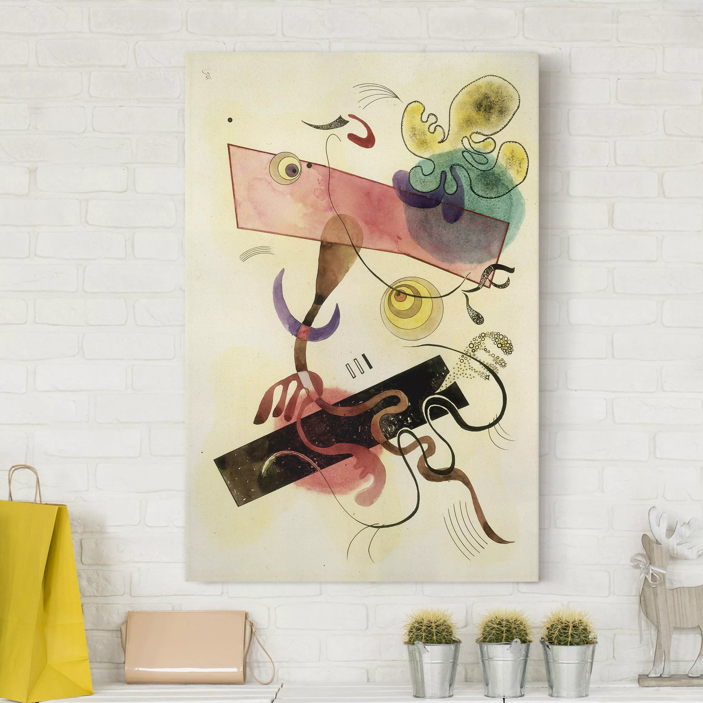 Leinwandbild Kunstdruck - Hochformat Wassily Kandinsky - Taches günstig online kaufen