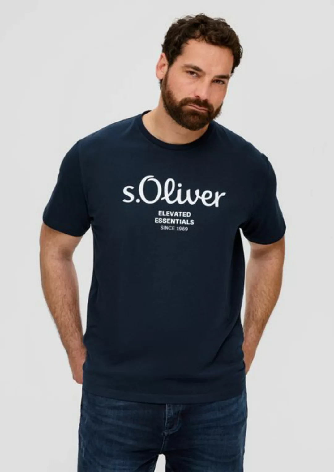 s.Oliver T-Shirt mit Label-Print günstig online kaufen