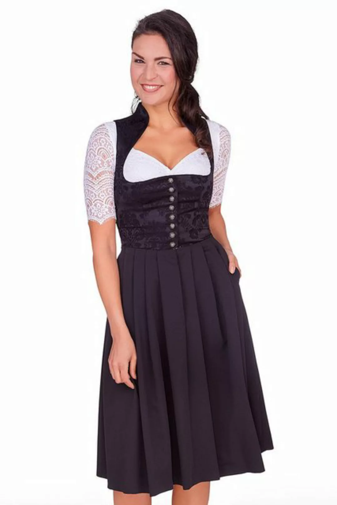 Berwin & Wolff Dirndl Midi Dirndl 1tlg. - GESINA - schwarz günstig online kaufen