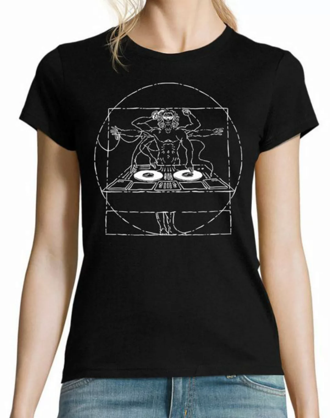 Youth Designz Print-Shirt Da Vinci DJ Damen T-Shirt mit lustigen Logo für D günstig online kaufen