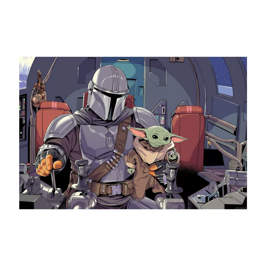 KOMAR Wandbild - Mandalorian The Child Cockpit - Größe: 70 x 50 cm mehrfarb günstig online kaufen