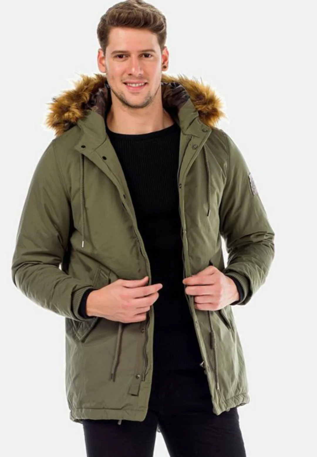 Cipo & Baxx Winterjacke Jacke mit Kordelzug zur Taillierung, CM150 günstig online kaufen