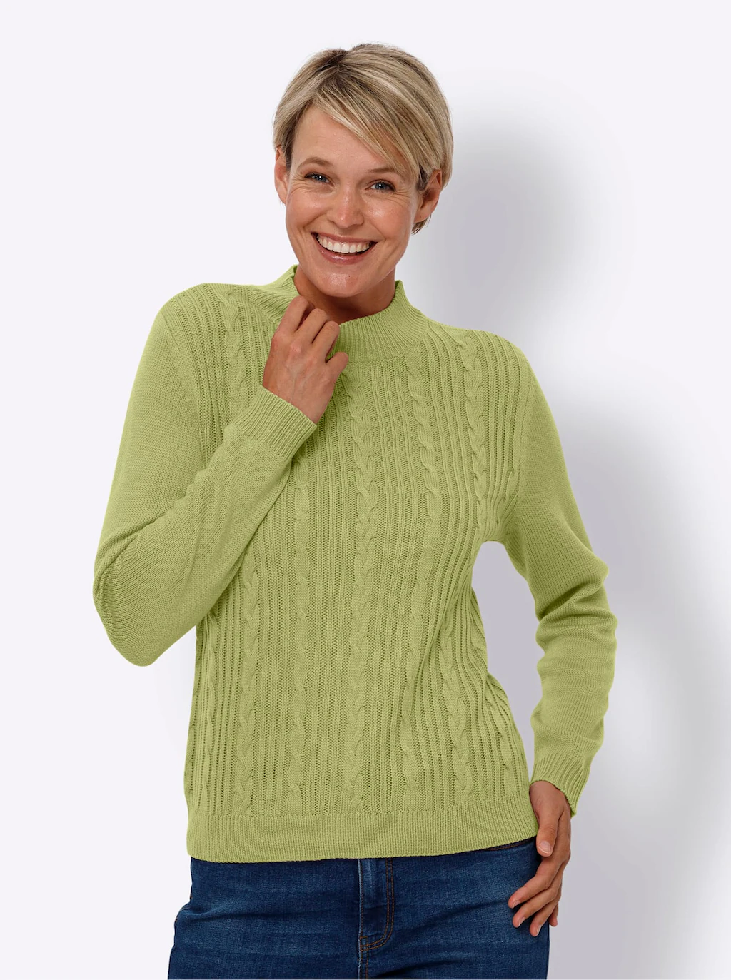 Classic Basics Strickpullover "Stehkragen-Pullover" günstig online kaufen