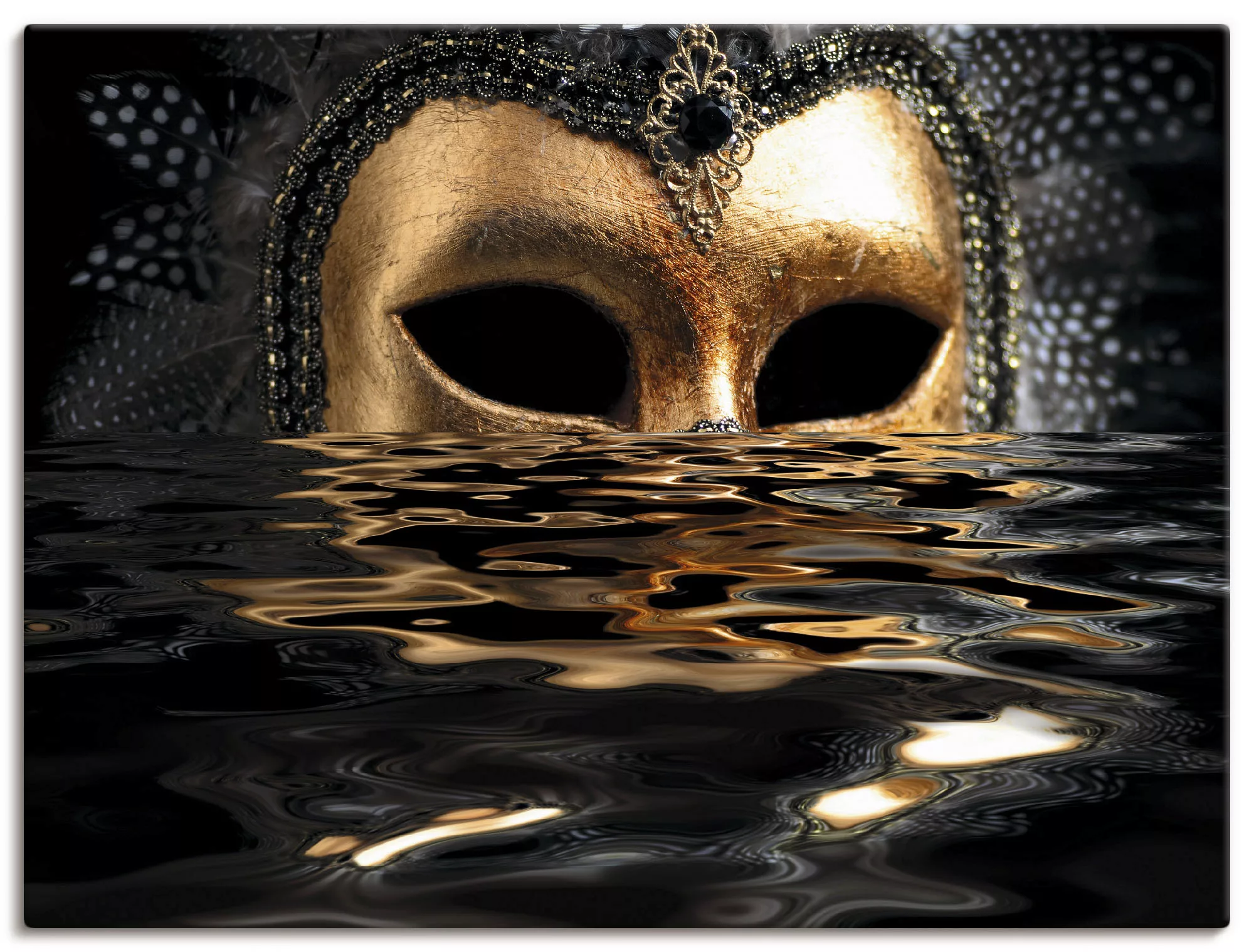 Artland Wandbild »Venezianische Maske mit Blattgold«, Karneval, (1 St.), al günstig online kaufen
