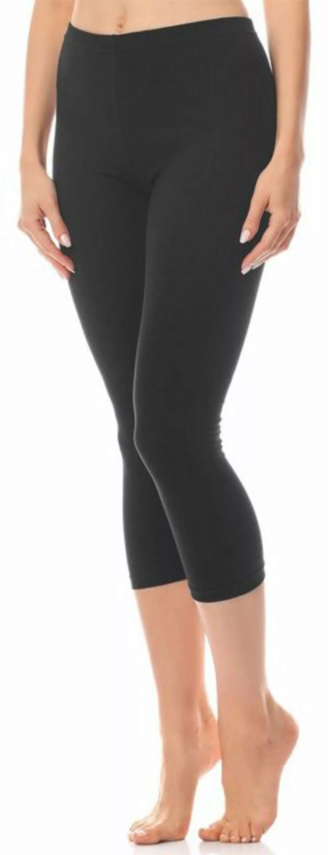 Antie Leggings Damen 3/4 Capri Hose aus Baumwolle AN60-101 (1-tlg) elastisc günstig online kaufen