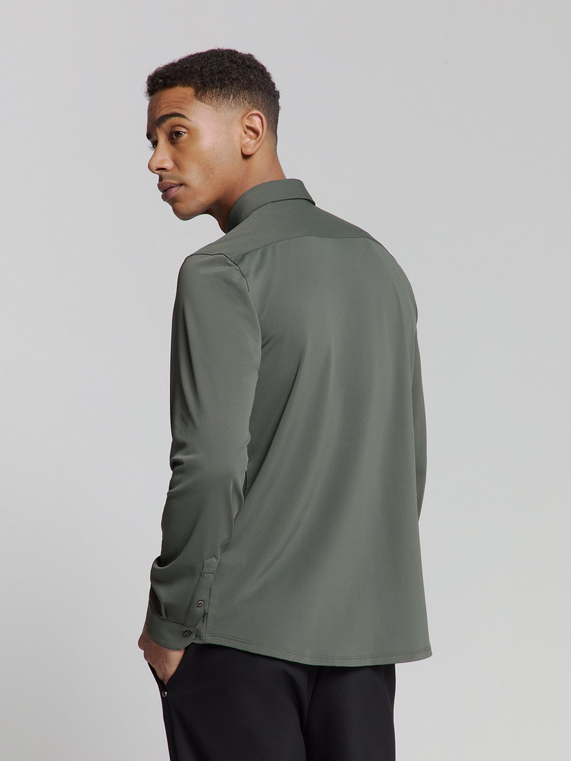NO EXCESS Langarmhemd "No Excess Jersey-reisehemd" günstig online kaufen
