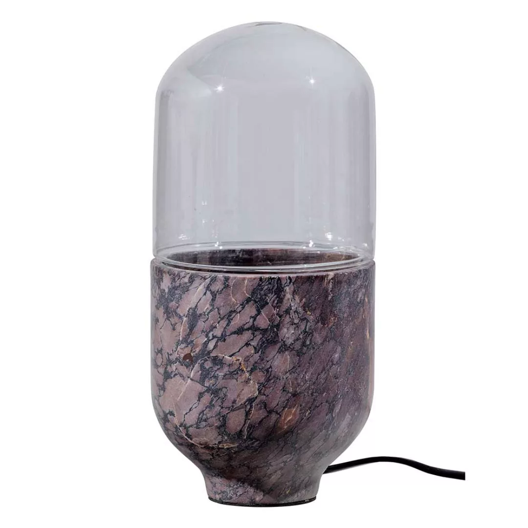 Tischlampen in Braun Grau Marmor und Glas (2er Set) günstig online kaufen