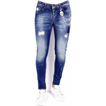 Local Fanatic  Slim Fit Jeans Skinny Jeans Mit Farbspritzer günstig online kaufen