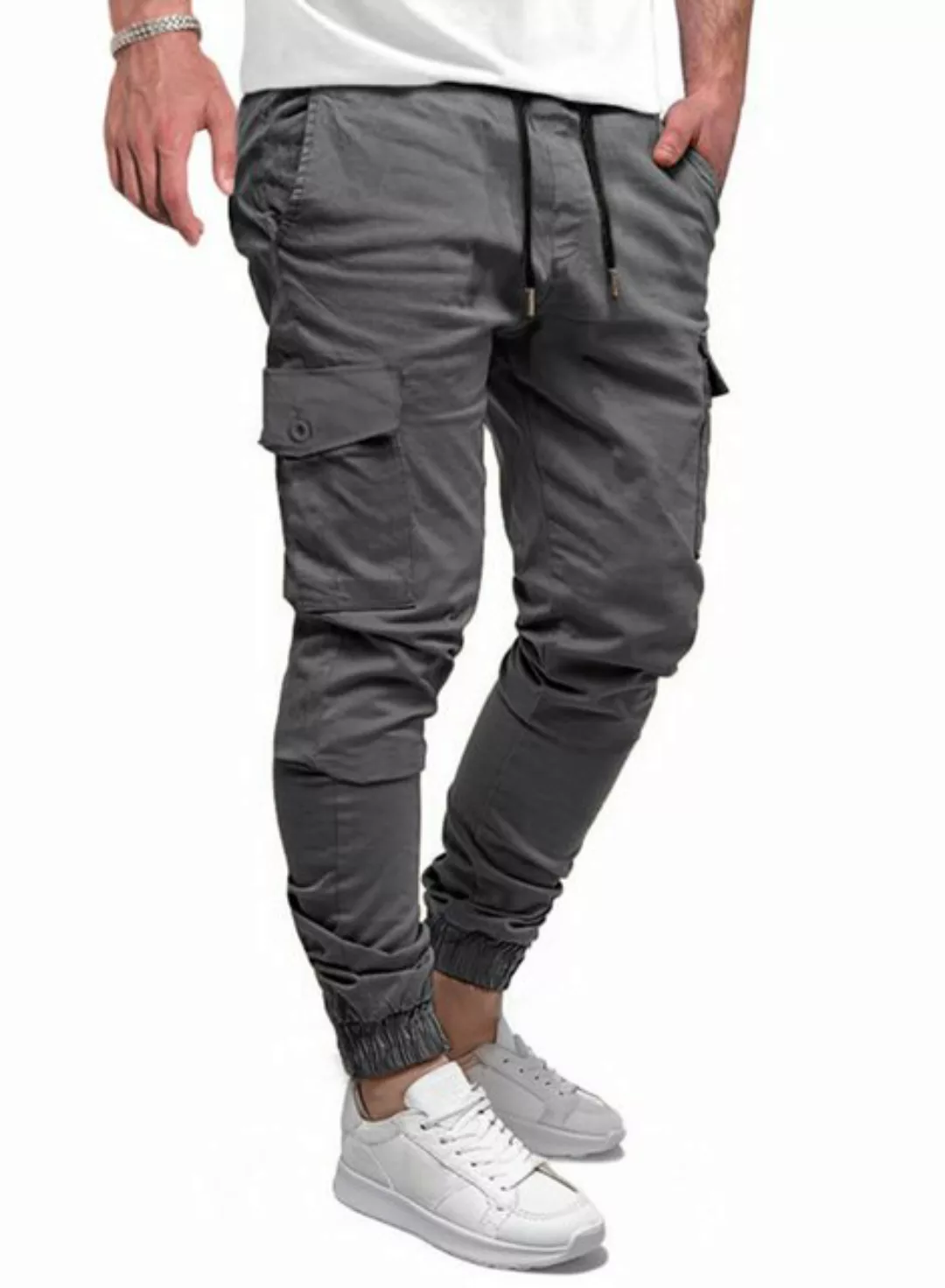 JMIERR Cargohose Herren Lang Casual Jogginghose Stretch Chino Hose günstig online kaufen