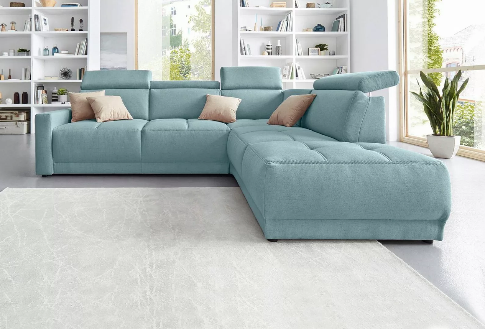 DOMO collection Ecksofa »Ava L-Form«, mit Ottomane, Federkern wahlweise mit günstig online kaufen