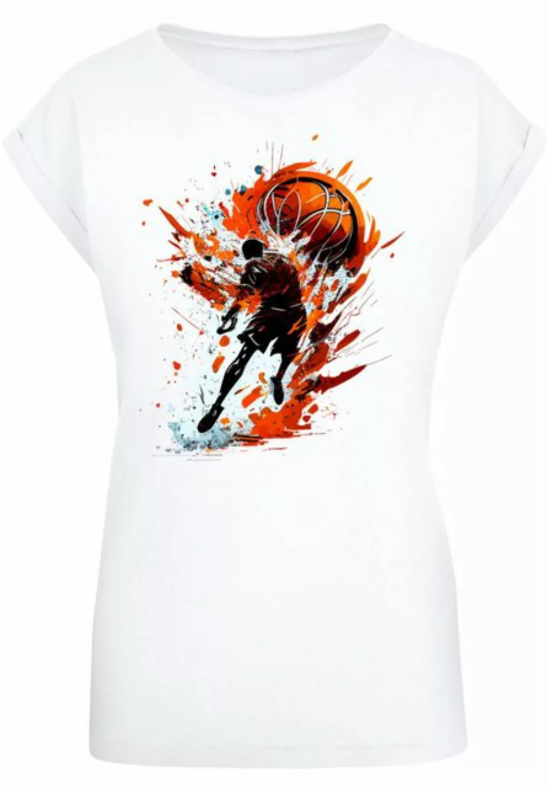 F4NT4STIC T-Shirt "Basketball Splash Orange Sport SHORT SLEEVE", Print günstig online kaufen