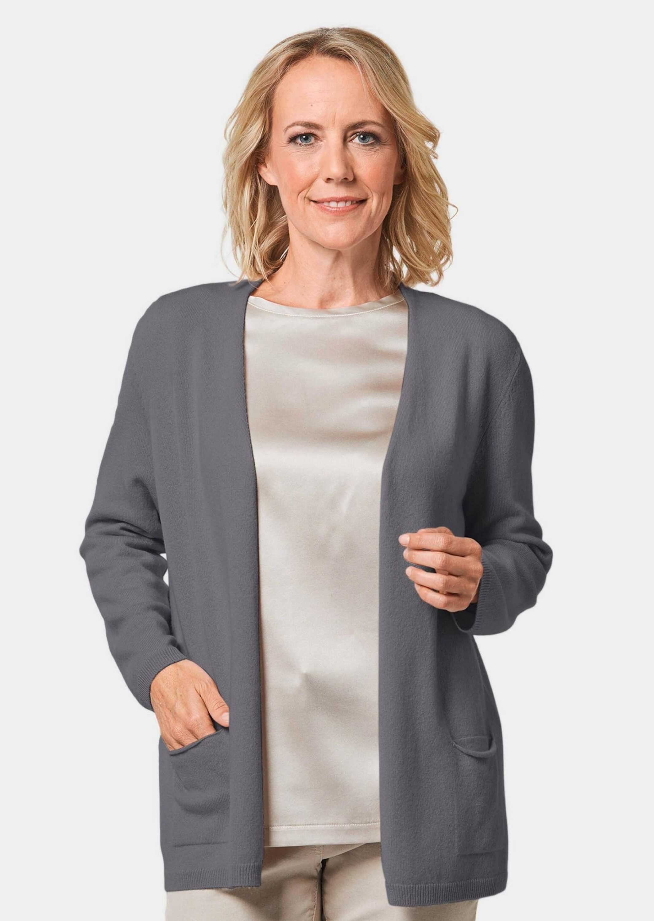 GOLDNER Kaschmirpullover Cardigan in langer offener günstig online kaufen