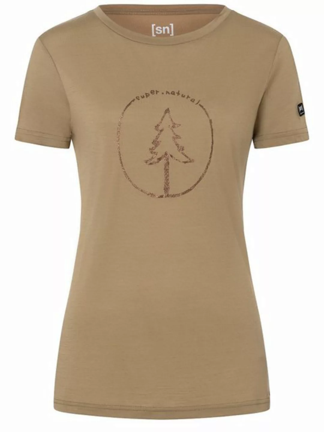 SUPER.NATURAL Print-Shirt Merino T-Shirt W BUBBLE TREE TEE funktioneller Me günstig online kaufen