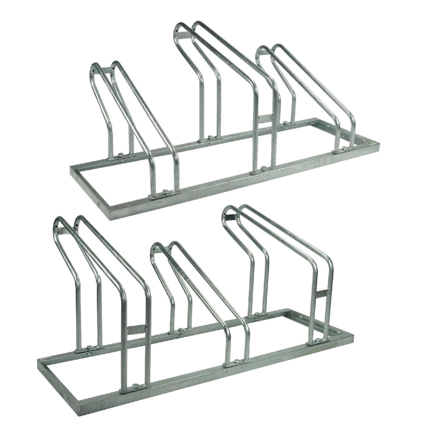 TRUTZHOLM Fahrradständer Für 6 Fahrräder Höhenversetzt 210 x 45 cm Stahl günstig online kaufen