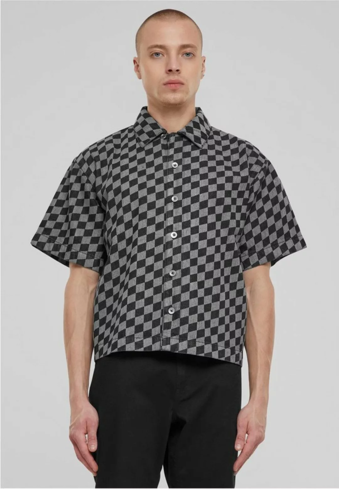 URBAN CLASSICS Langarmhemd Laser Check Printed Boxy Shirt günstig online kaufen