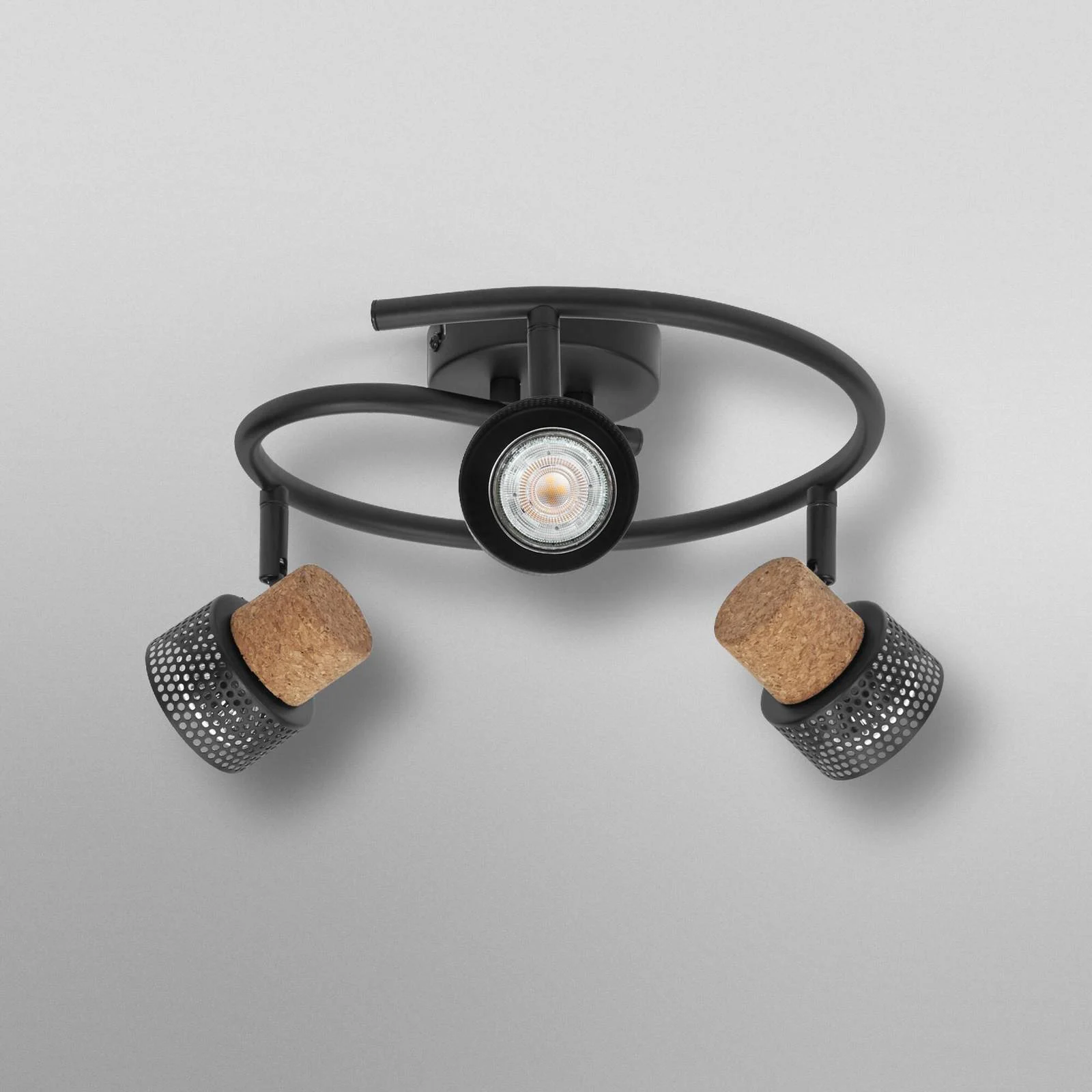 OSRAM Deckenstrahler CORK SPIRAL schwarz 3-Spot GU10-LED 927 günstig online kaufen