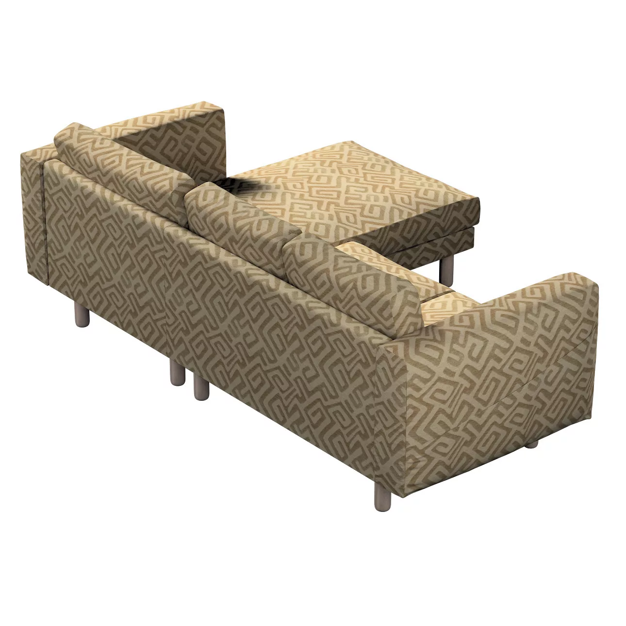 Bezug für Norsborg 3-Sitzer Sofa mit Recamiere, mocca, Norsborg Bezug für 3 günstig online kaufen