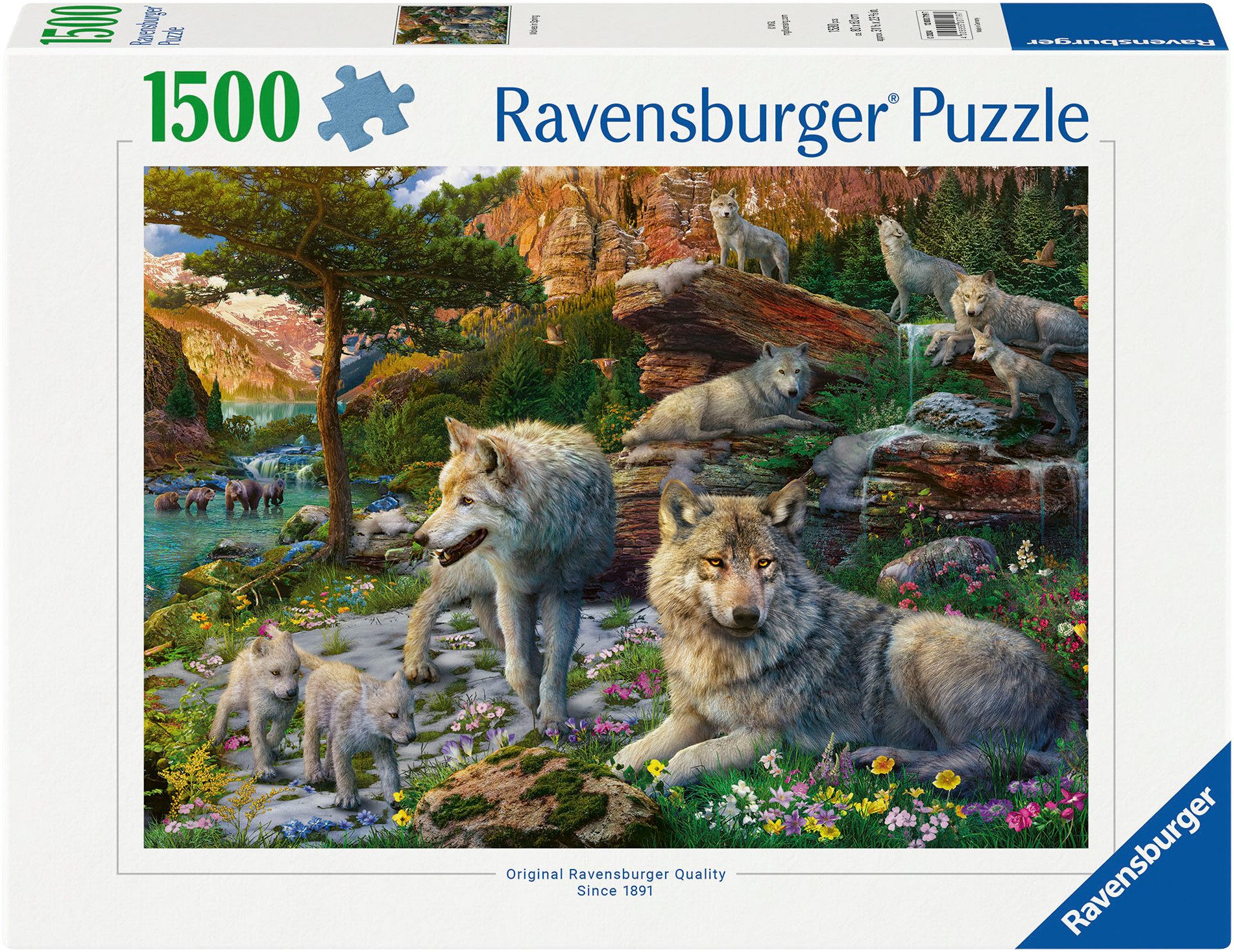 Ravensburger Puzzle Wolfsrudel im Frühlingserwachen, 1500 günstig online kaufen