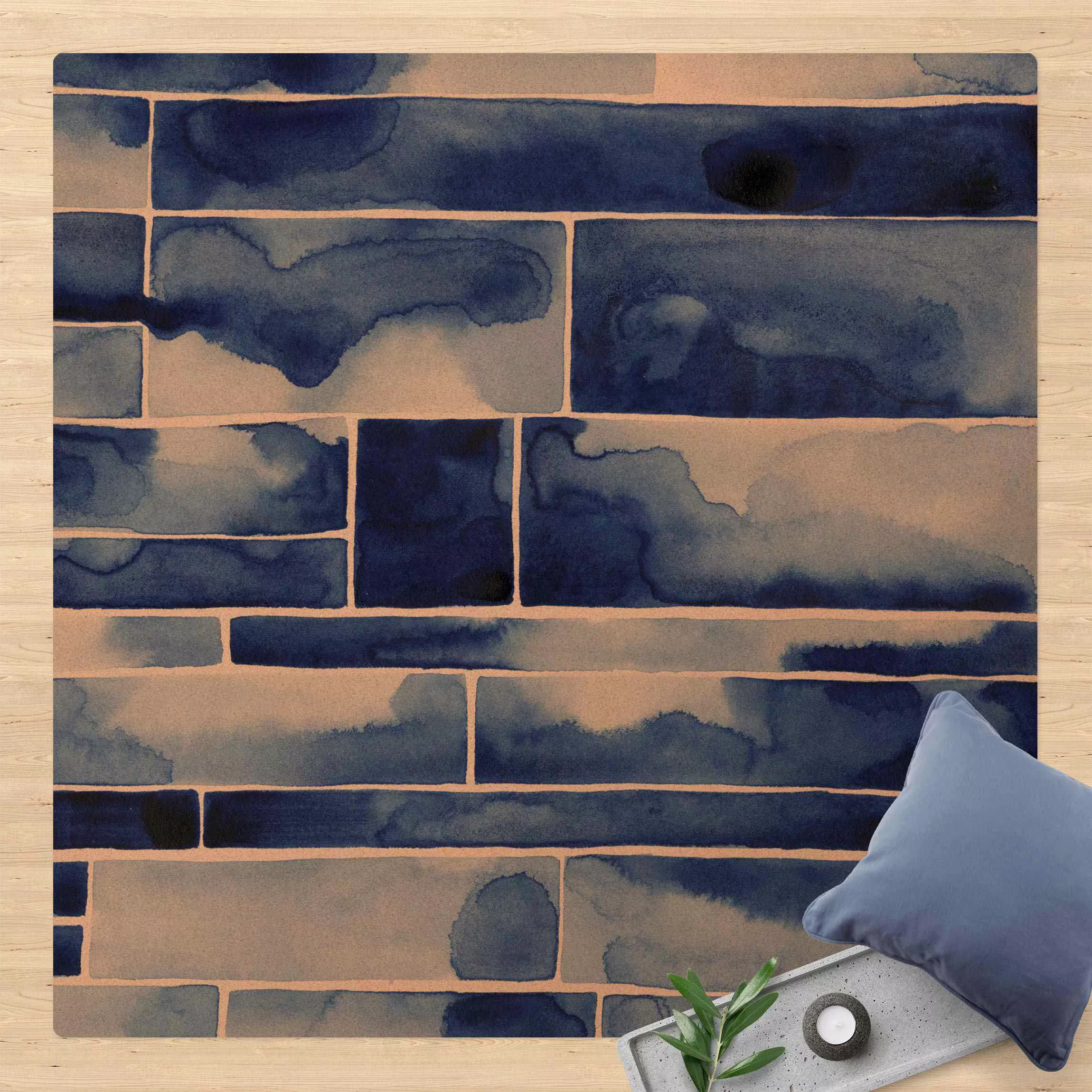 Kork-Teppich Mystische Blaue Wand günstig online kaufen