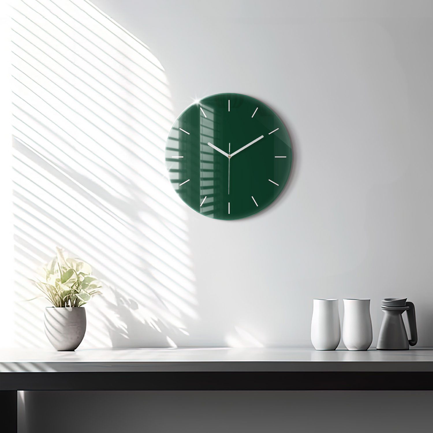 Tulup Wanduhr Wanduhr Glasrunde Uhr Moderne günstig online kaufen
