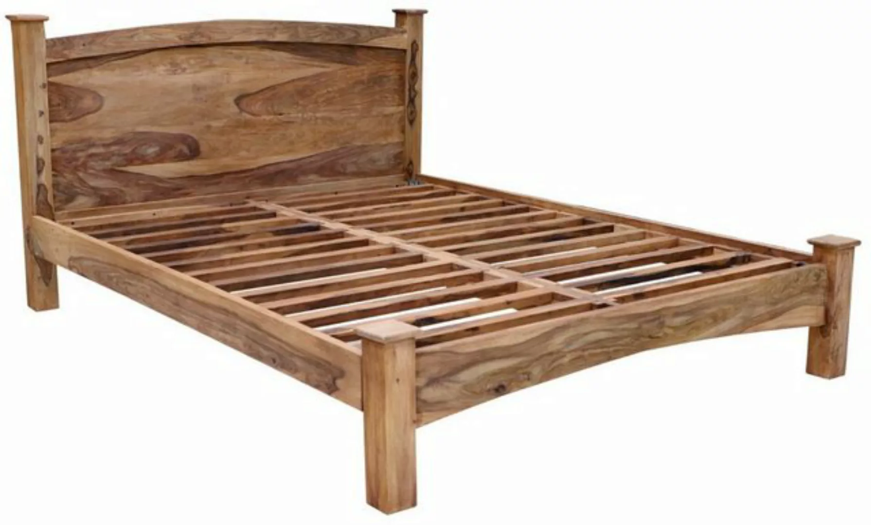 Indischesmoebelhausde Massivholzbett Bett Rami 180x200 aus indischem Sheesh günstig online kaufen