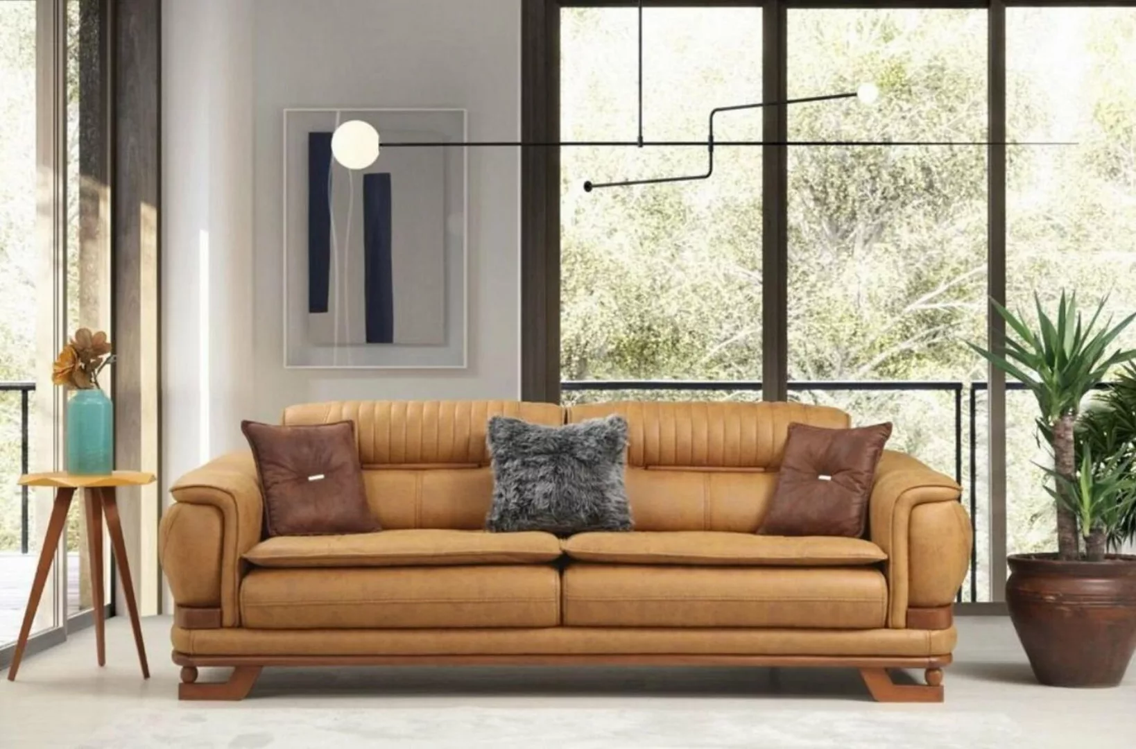 JVmoebel 3-Sitzer Dreibettsofa Dreisitzer Sofa 3 Sitzer Sofas Luxus Design günstig online kaufen