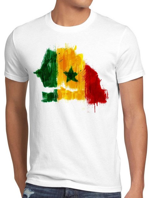 style3 T-Shirt Herren T-Shirt Flagge Senegal Fußball Sport Afrika WM EM Fah günstig online kaufen