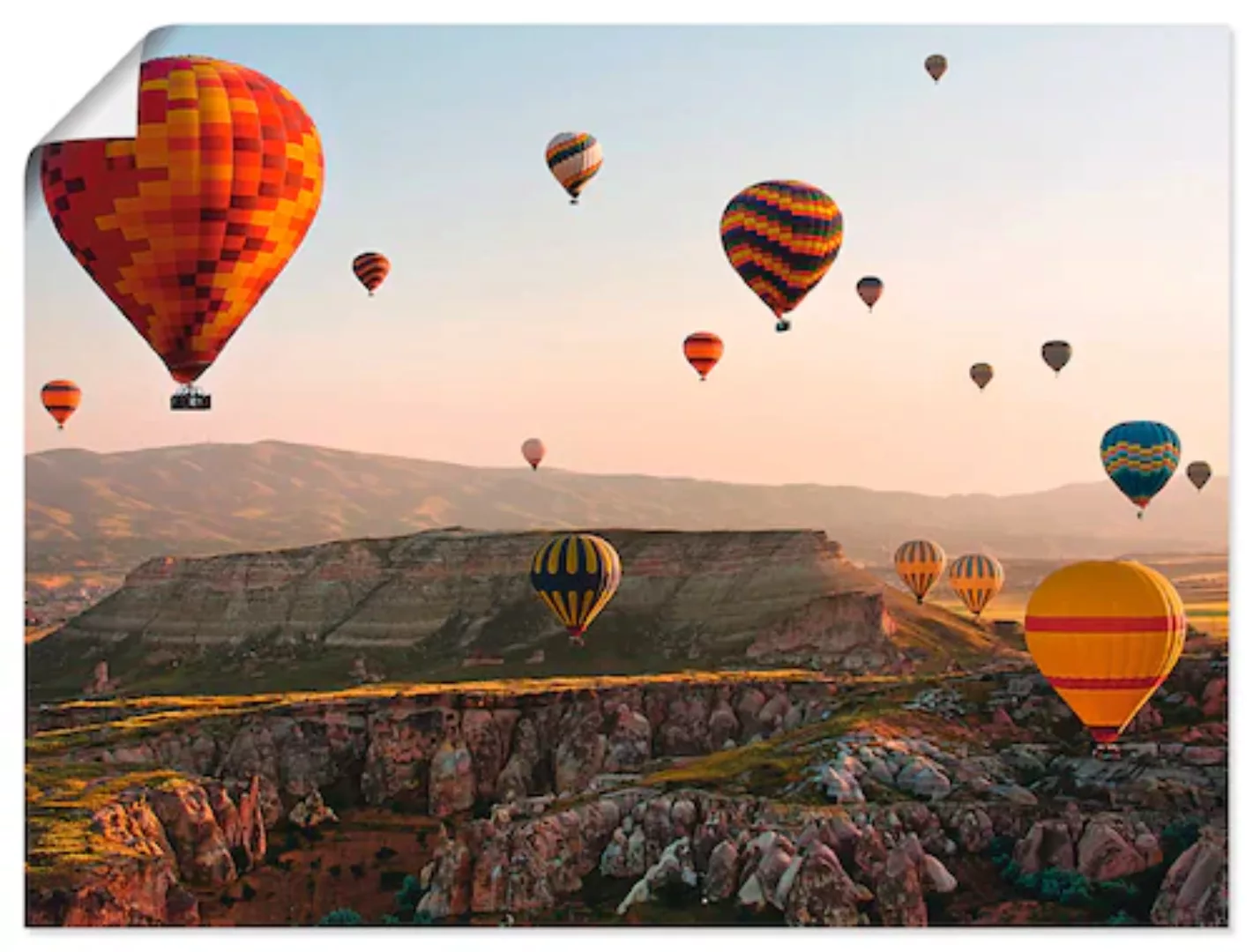 Artland Wandbild »Kappadokien Ballonfahrt«, Ballonfahren, (1 St.), als Lein günstig online kaufen