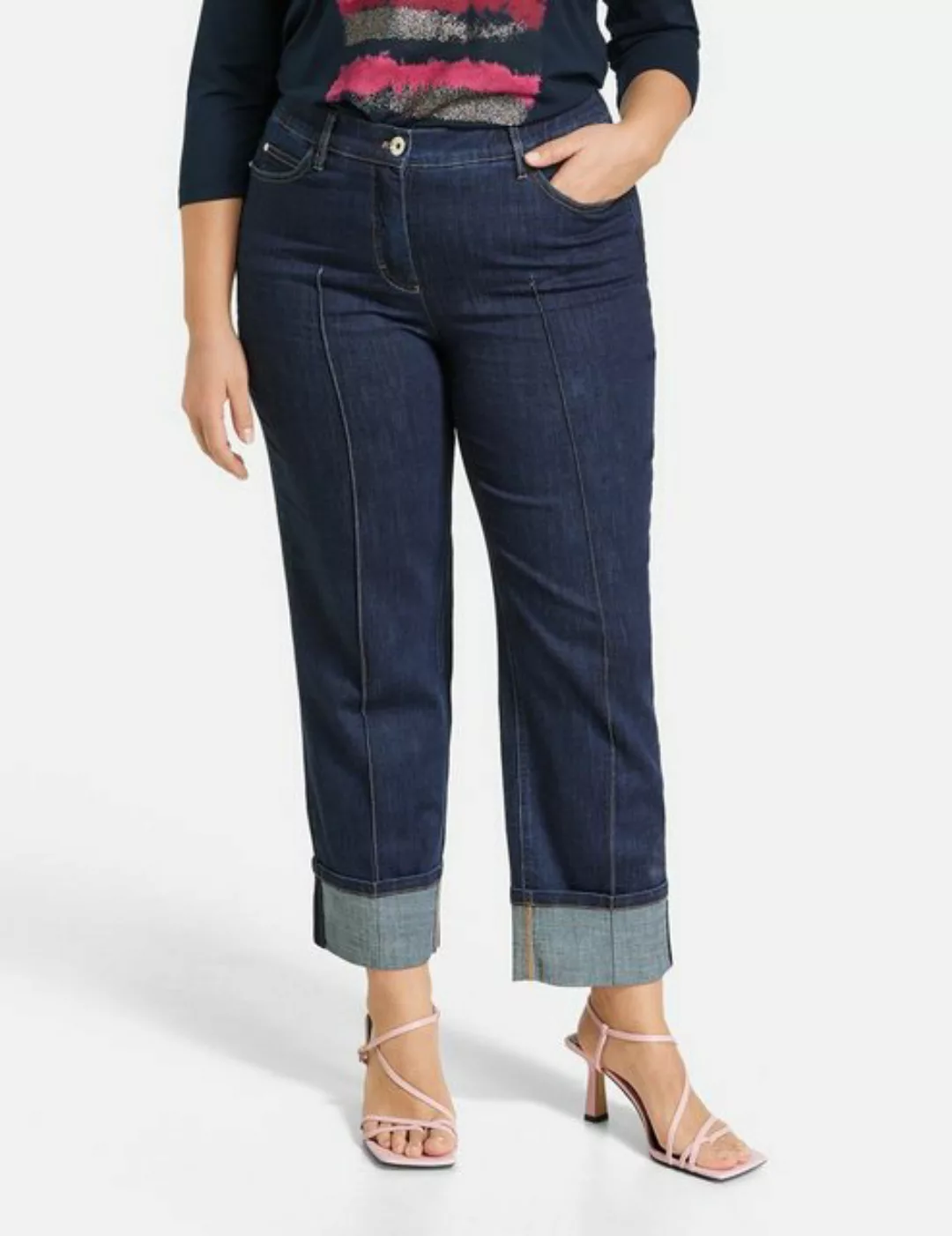 Samoon Stoffhose 7/8 Jeans mit Kontraststepp Betty Jeans günstig online kaufen