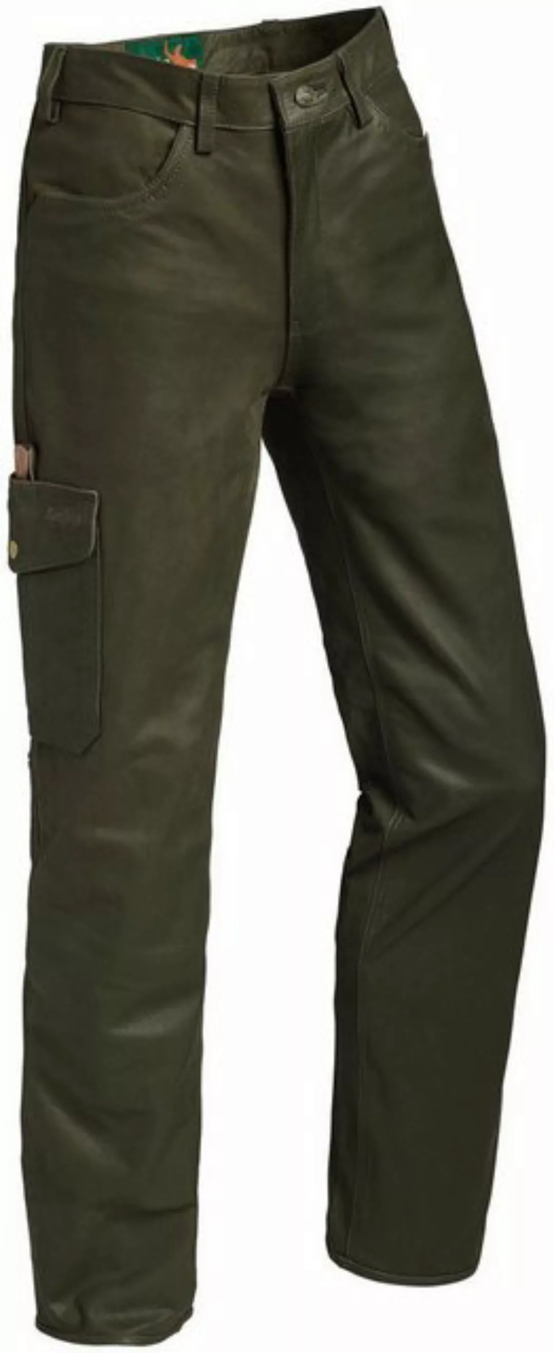 La Chasse® Lederhose Jagd Lederhose aus Büffelleder mit Beintasche Herren s günstig online kaufen