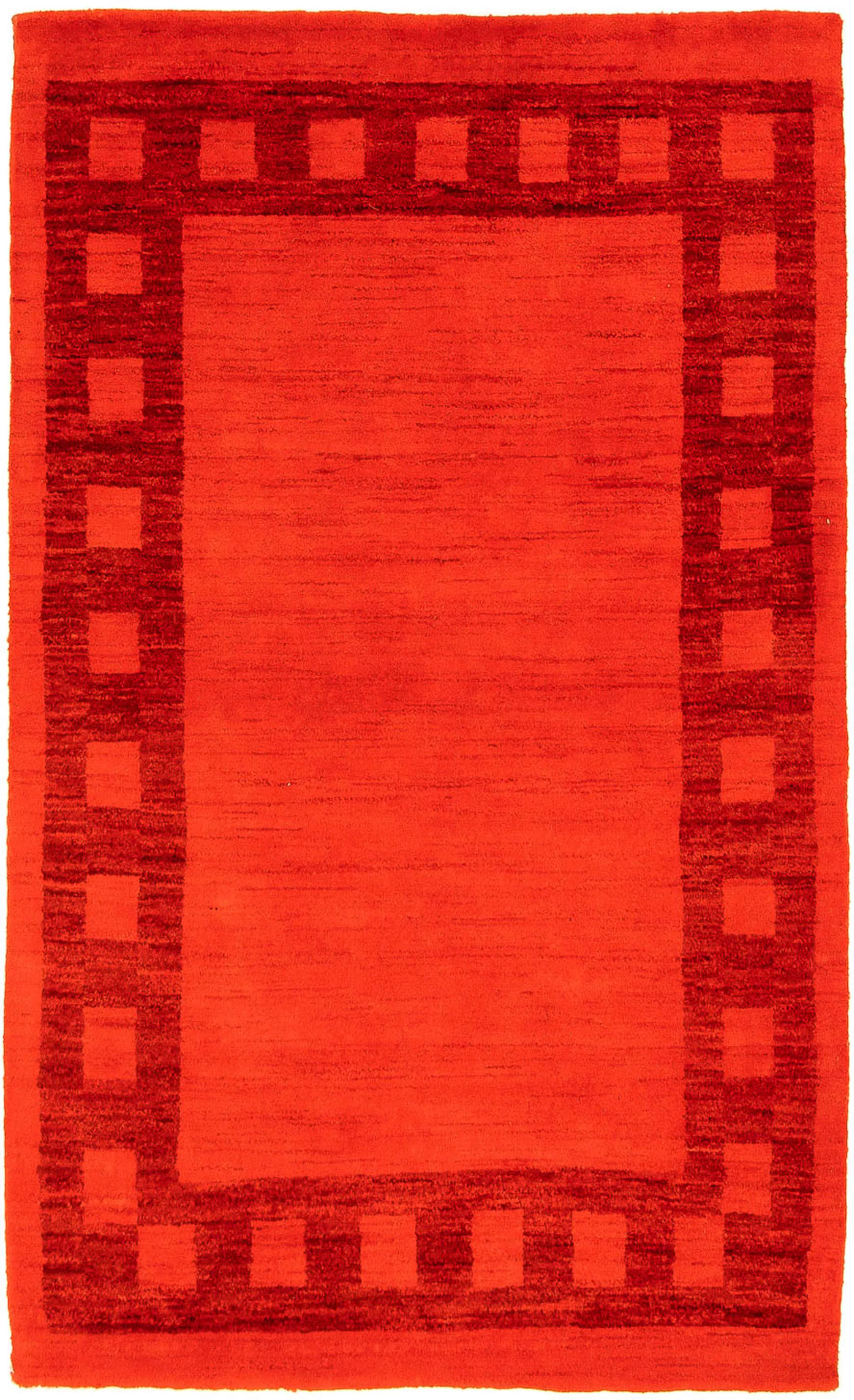 morgenland Wollteppich »Gabbeh - Indus - 156 x 98 cm - rot«, rechteckig, 18 günstig online kaufen