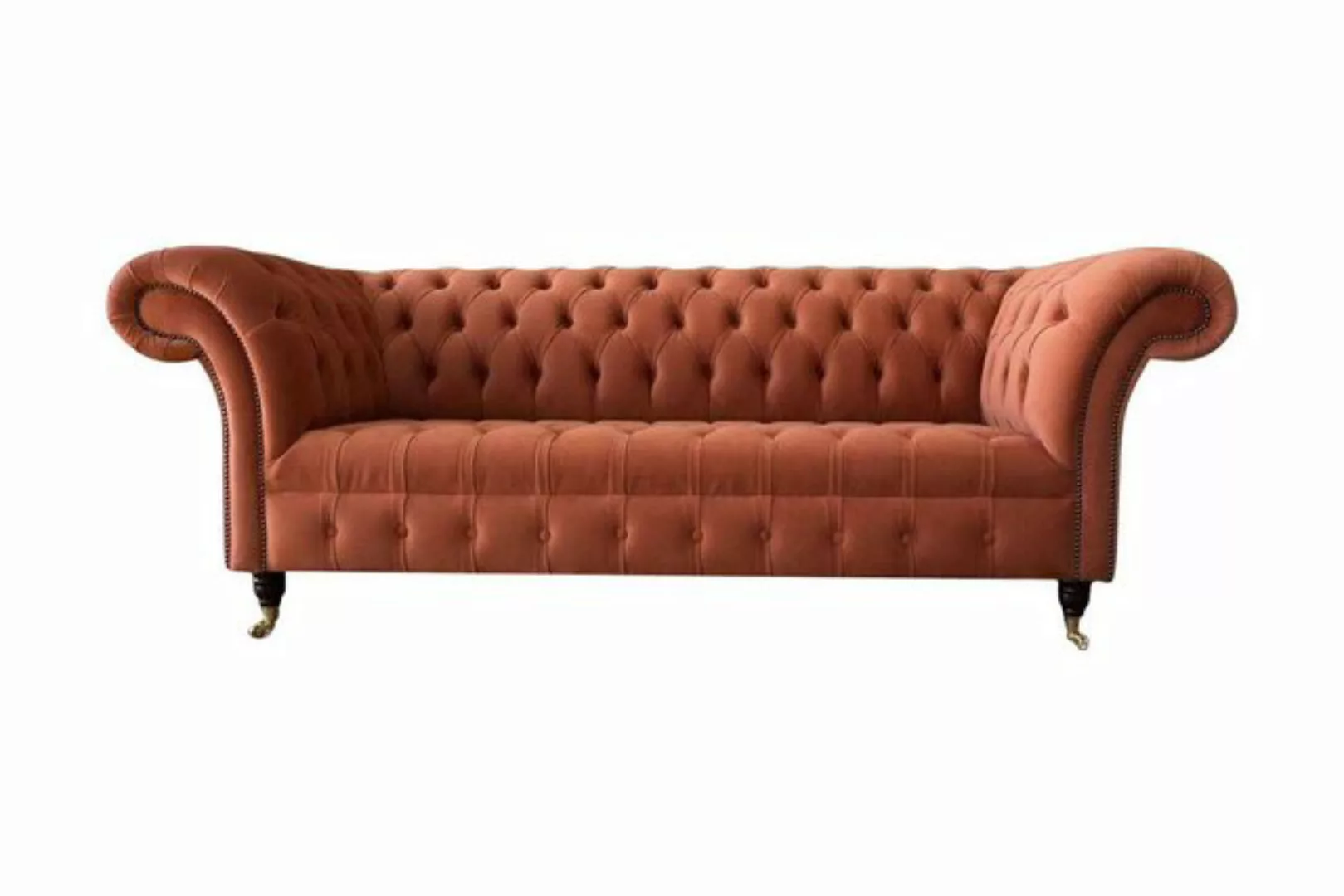 JVmoebel Sofa Luxus Chesterfield 3 Sitzer Couch Polster Textil Couchen Stof günstig online kaufen