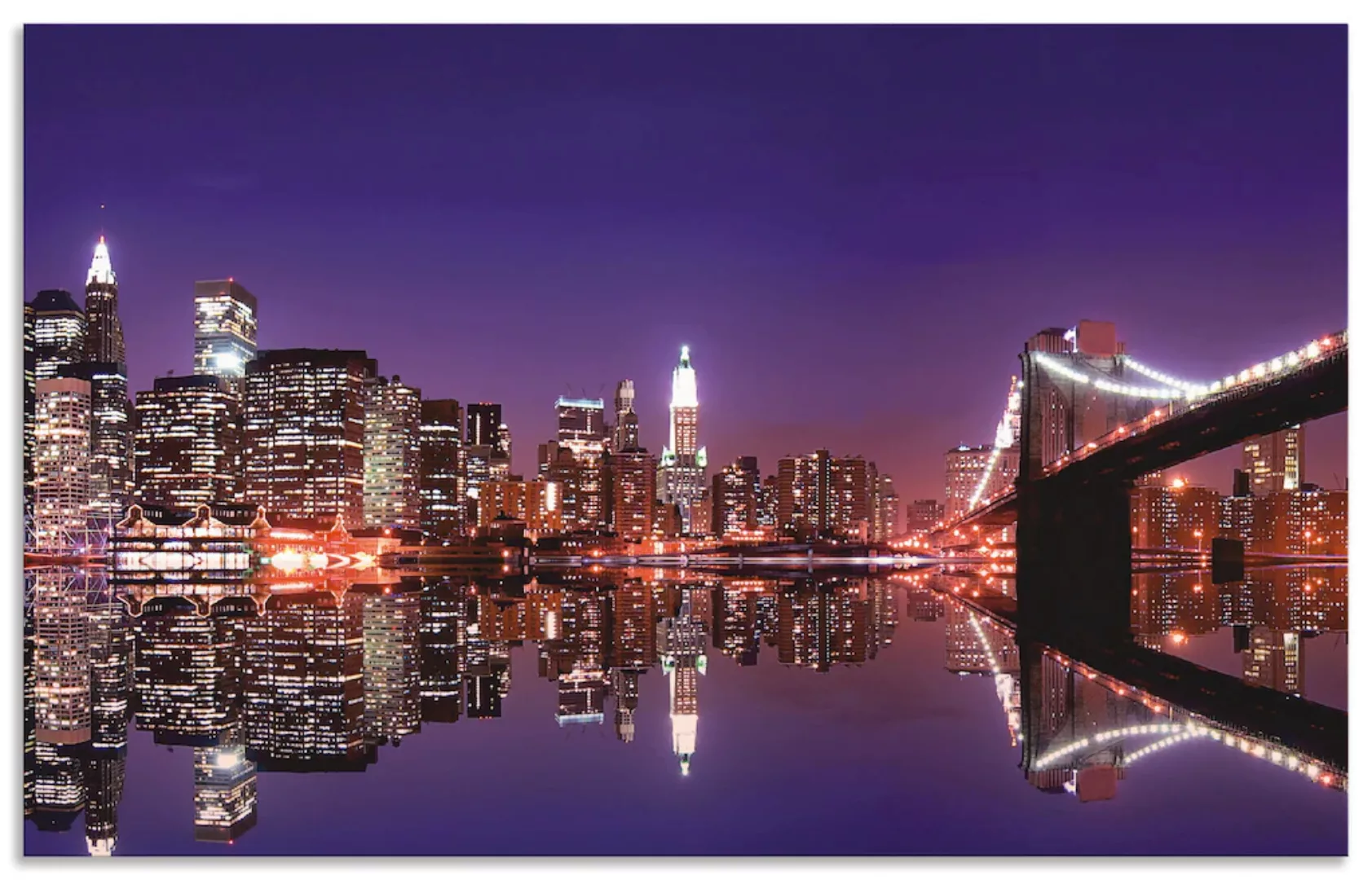 Artland Küchenrückwand "New York Skyline", (1 tlg.), Alu Spritzschutz mit K günstig online kaufen